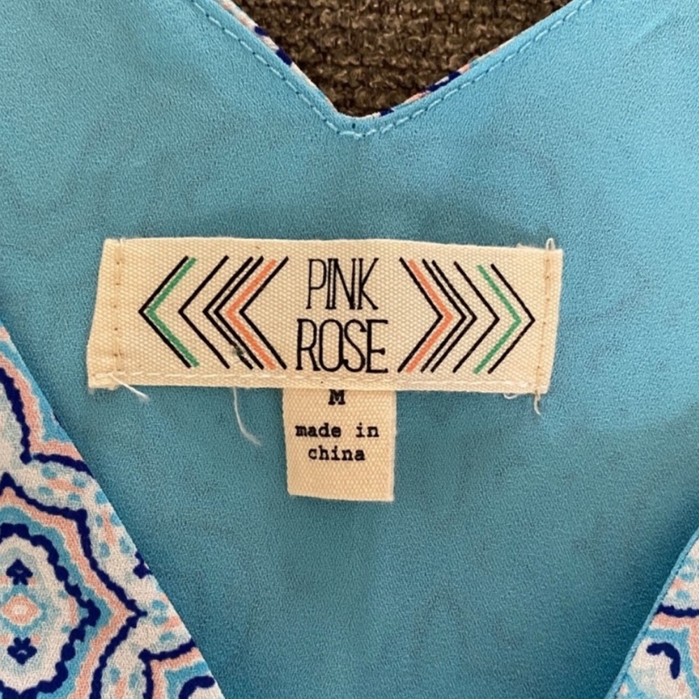 Pink Rose Lemon and Leaf Print Top - Picture 5 of 5
